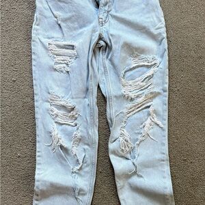 Aeropostale Light Blue Distressed Women Jeans